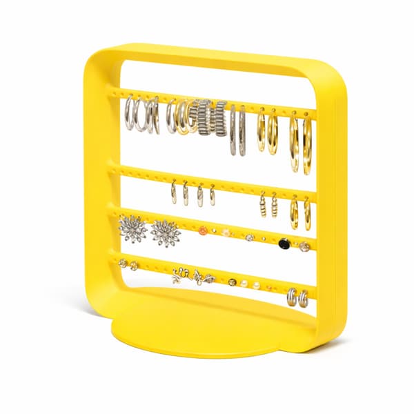 Gul øreringstativ, smykkeorganisator, displaystativ