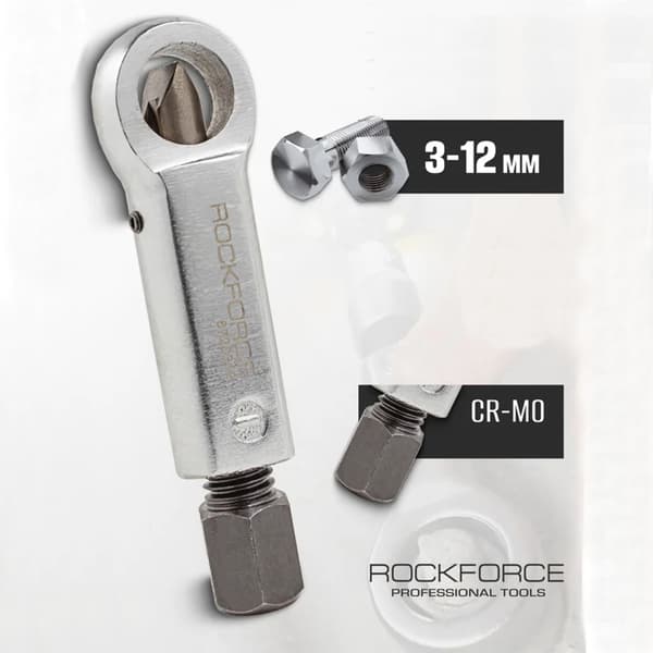 ROCKFORCE-MUTTERILEIKKURI 3-12 mm CrV-teräksestä, CrMo-terällä