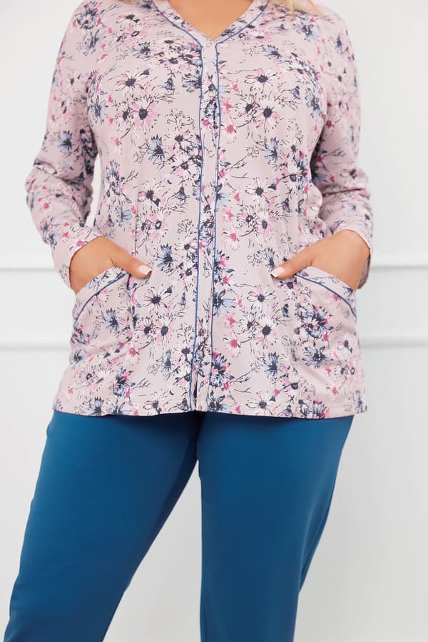 Lacenta dampyjamas, långärmad, långbyxor XXL