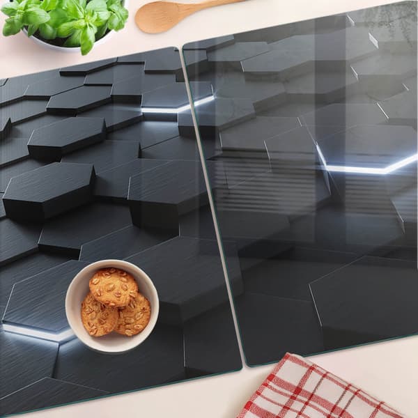 Dekorative glasplader til servering af snacks Abstraktion 2x40x52 cm