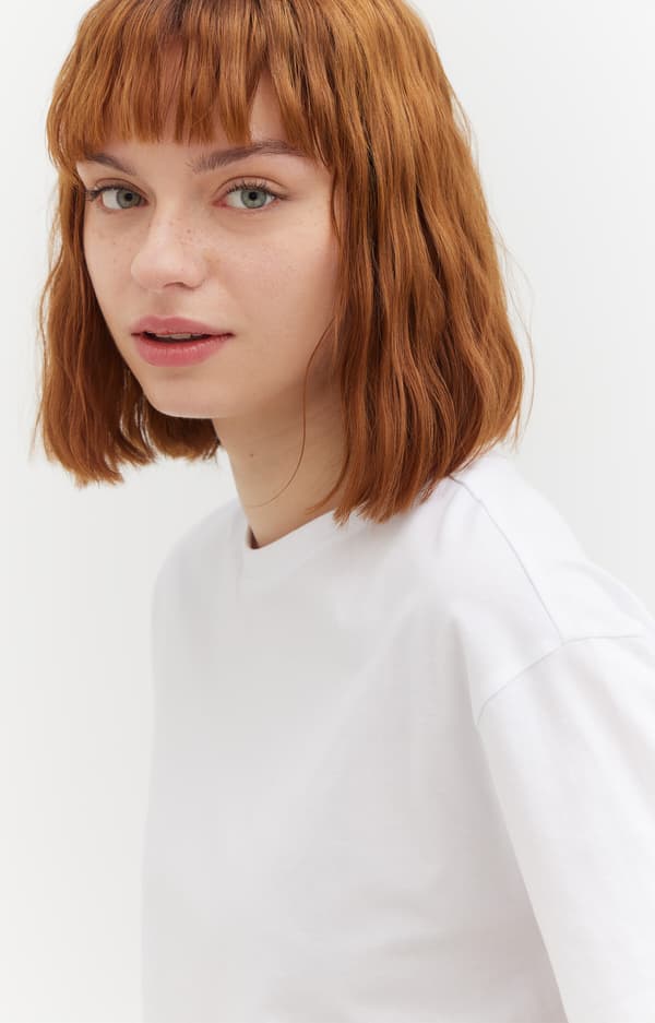 Lös passform T-shirt i merceriserad bomull XL