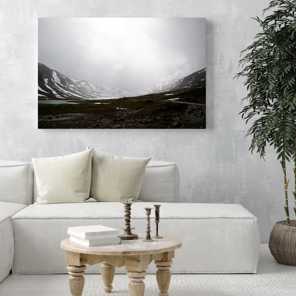 Lærredstryk Naturdal Bjerge 100x60 cm