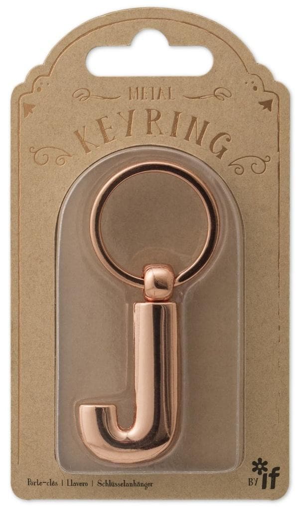 Metallnyckelring bokstaven J