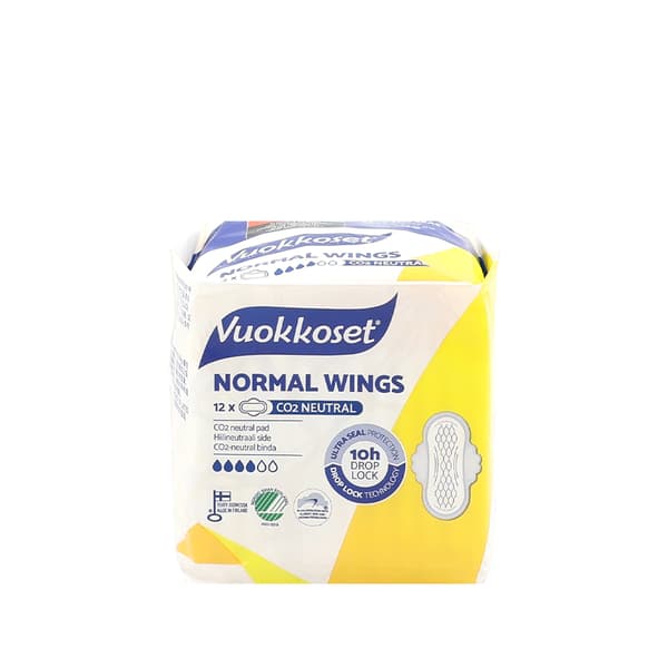 Binde med vingar NORMAL 12 stycken VUOKKOSET VITA