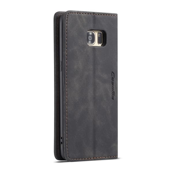 CASEME cover til Samsung Galaxy S7 Edge, læderpung, sort
