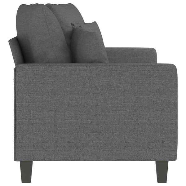 vidaXL 2-sitssoffa, mörkgrå, 140 cm, klädd i tyg