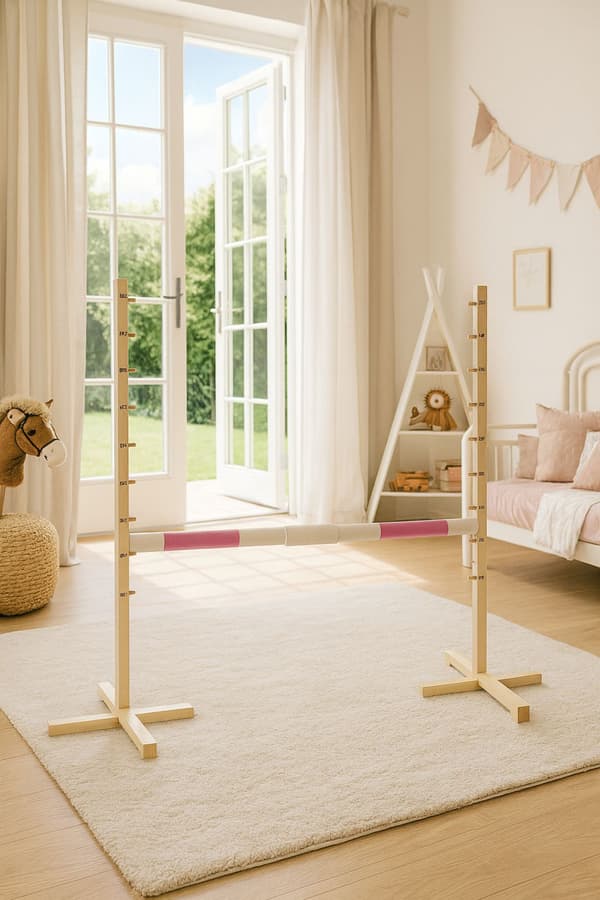 Hoppbom för hobbyhäst - Rosa - 160 cm