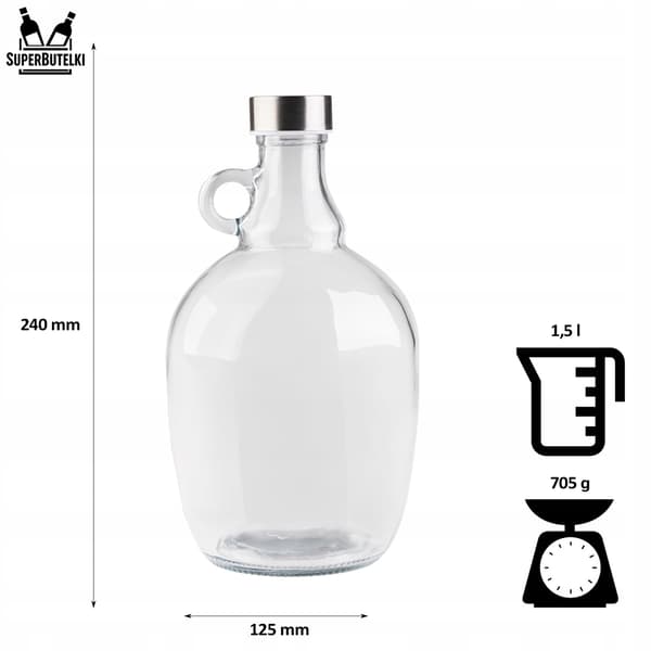 1,5 liter gallon med låg