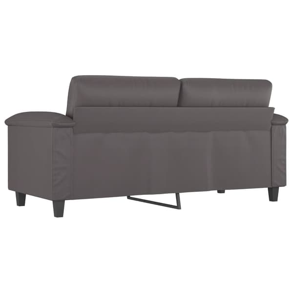 vidaXL 2-sitssoffa, grå, 140 cm, konstläder