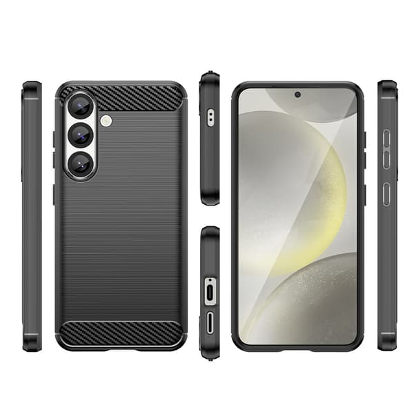 Fleksibelt silikone-etui til Google Pixel 10 Carbon Cover - sort