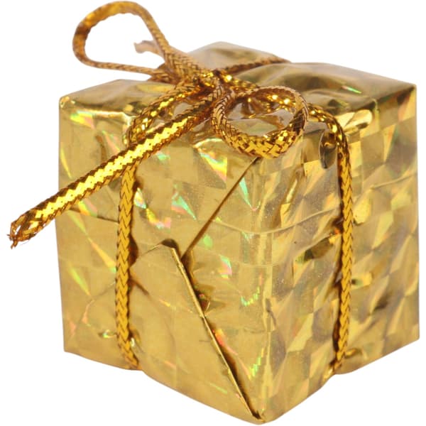 Presentpakke til juletræ, julepynt, sæt med 12 dele