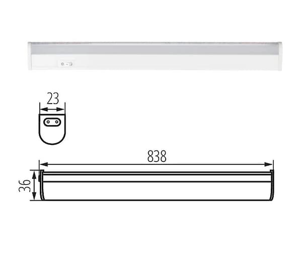 MERA 84 cm 15W LED-lampe til underskab, neutral hvid, Kanlux