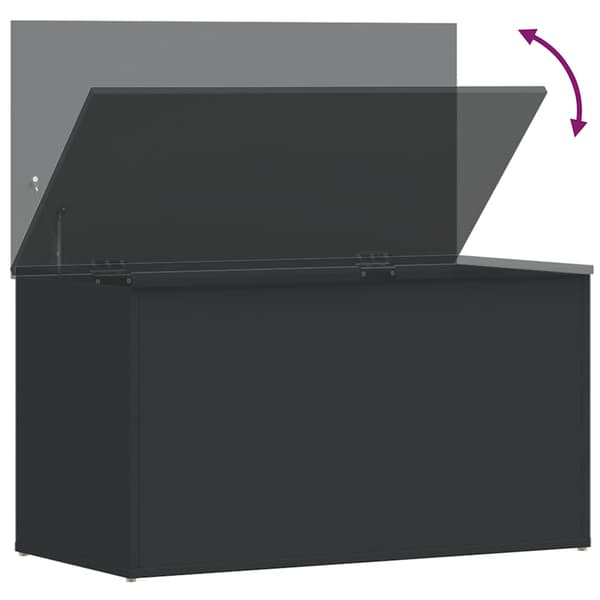 vidaXL kommode, sort, 84x42x46 cm, træbaseret materiale