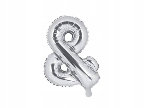 Silverballong i form av bokstäver 40 cm silver &