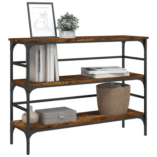 vidaXL konsolbord røget eg 100x32x75 cm