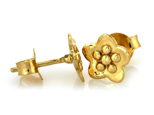585 guldblomörhängen 14k guldblommor elegant design för present