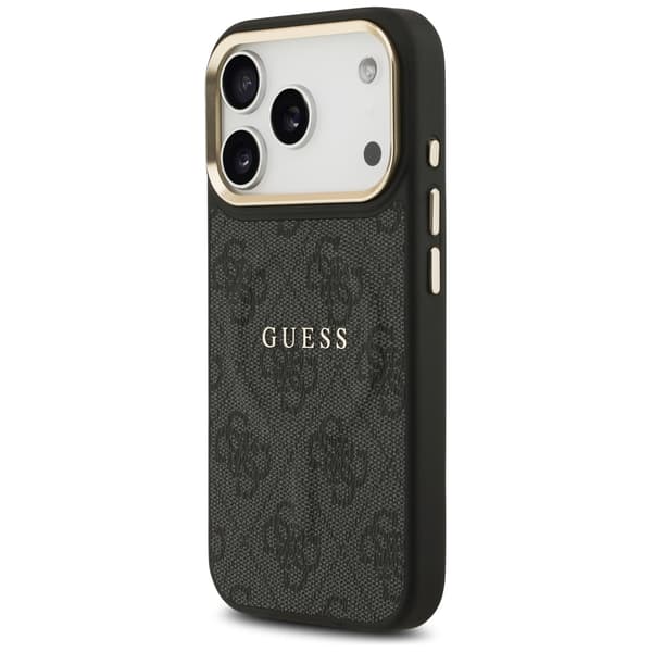 Guess 4G PU Classic Logo MagSafe-etui til iPhone 17 Pro, sort