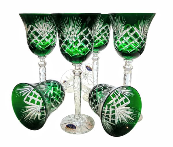 Smaragdkristallvinglas 280 ml Ananas