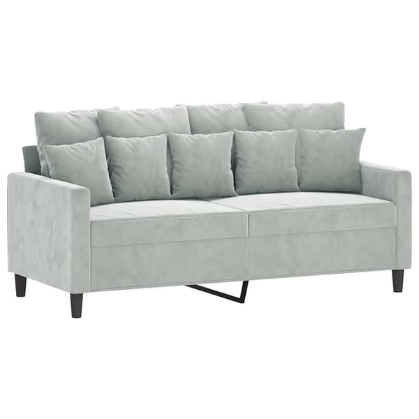 vidaXL 2-sitssoffa ljusgrå 140 cm klädd i sammet
