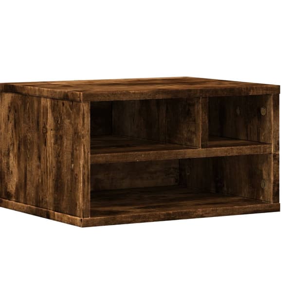 vidaXL printerstativ røget eg 40x32x22,5 cm