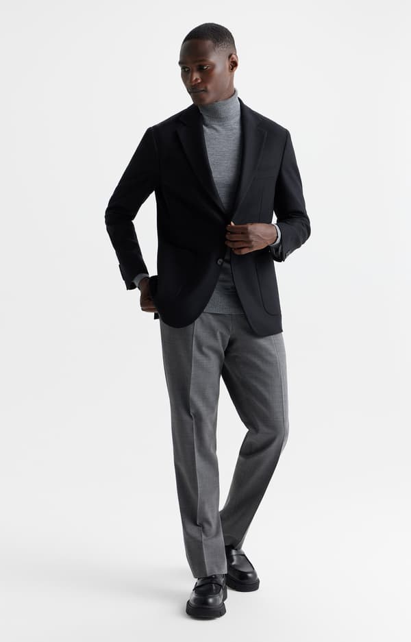 Slim fit jacka med återvunnen ull 94