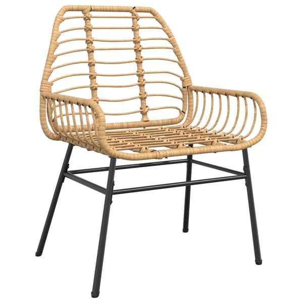 vidaXL havestole, sæt med 2, brun, polyrattan