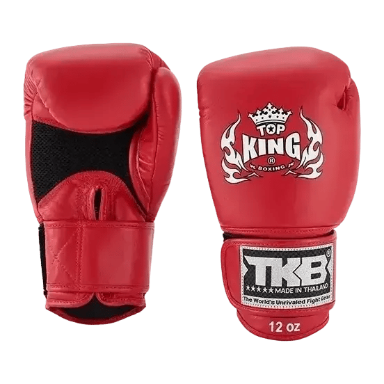 Top King Ultimate Air Muay Thai Boxningshandskar Röda 12OZ