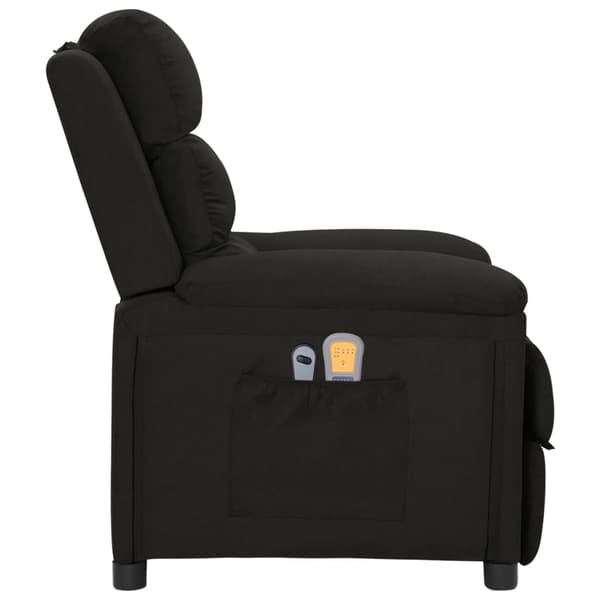 vidaXL elektrisk massagestol, sort, stof