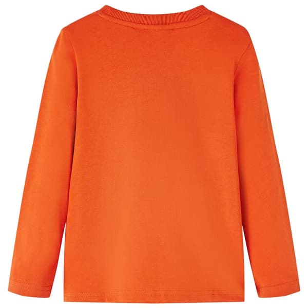 Barn långärmad T-shirt, orange, 128