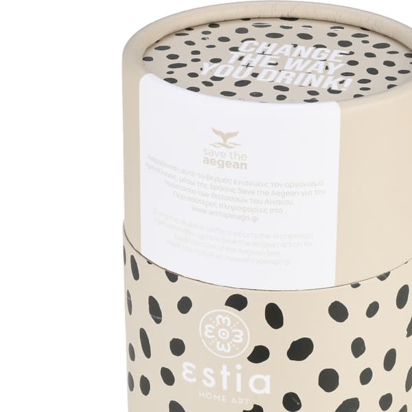 350 ml leopardikuvioinen taupe-termosmuki