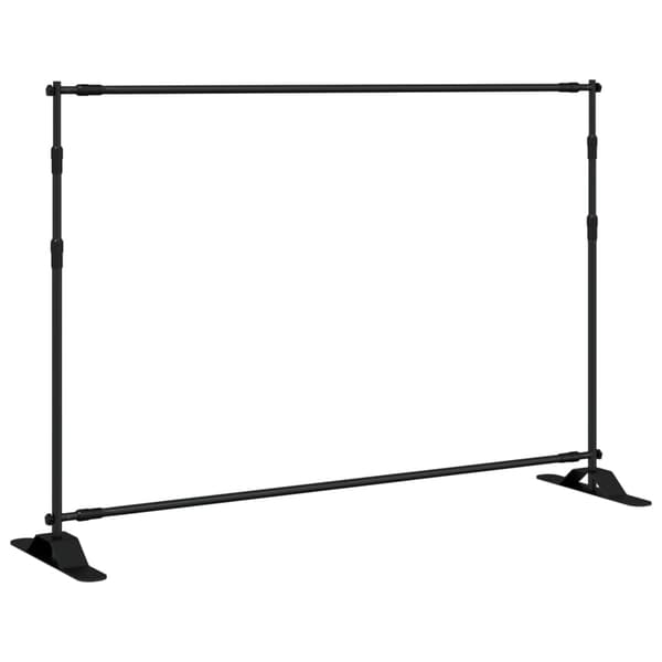 vidaXL baggrundsstativ sort 305x243 cm stål