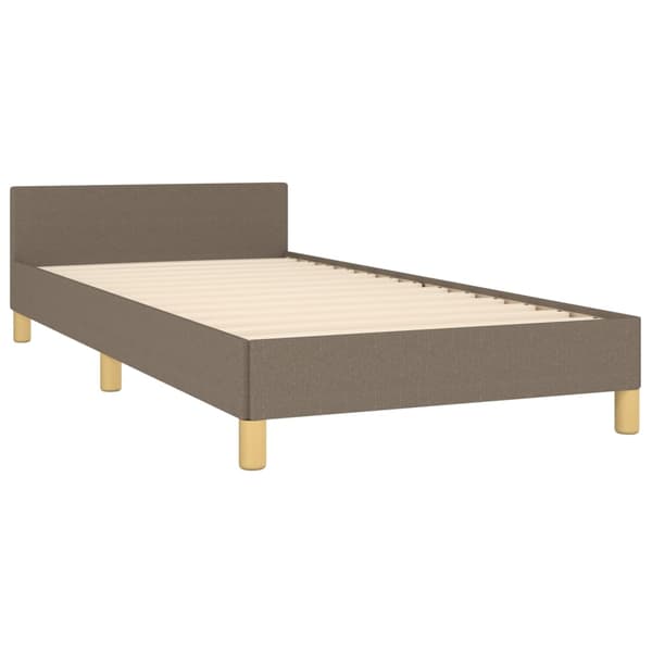 vidaXL sengestel uden madras taupe 90x200 cm stof