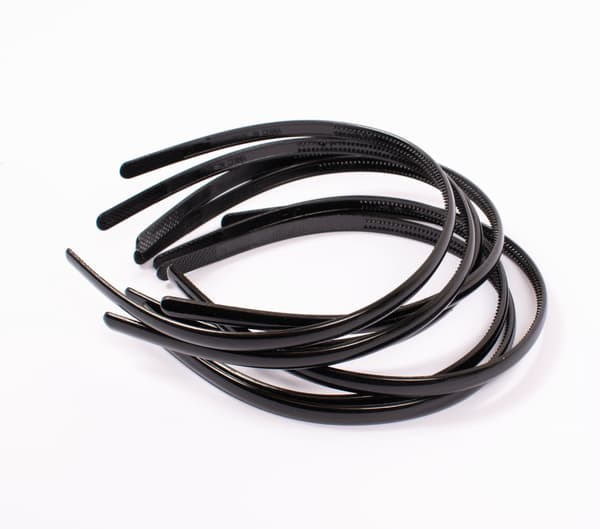 Svart hårband 8 mm 1 st