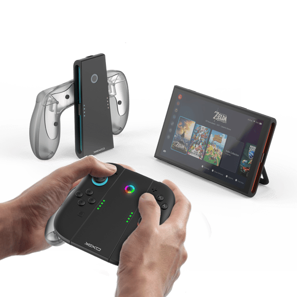 Yaxo Joy-Con Charge Grip SET för NS2 Techno Black