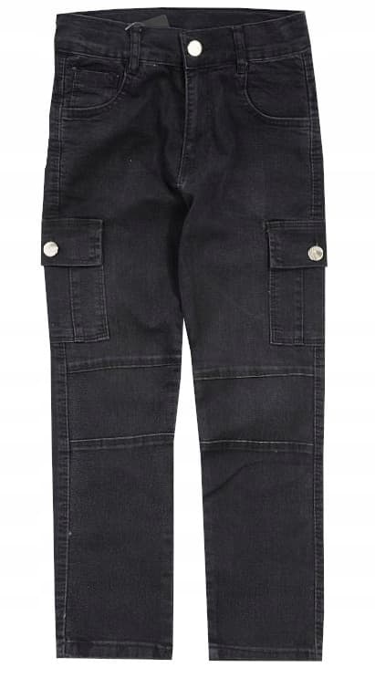 Pojk cargojeans normal passform svart 9