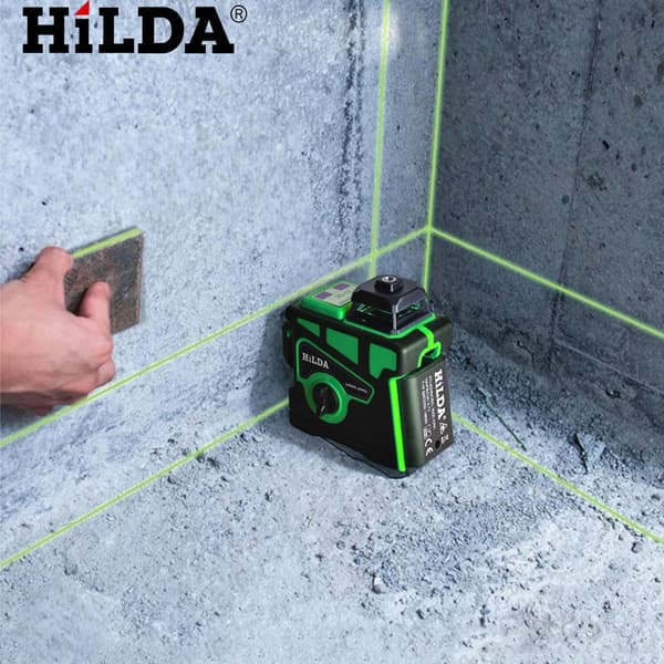 LASERNIVÅ LASER HILDA 3D 12 LINJER PRO KRYSSLASERSTÅNG 420 cm