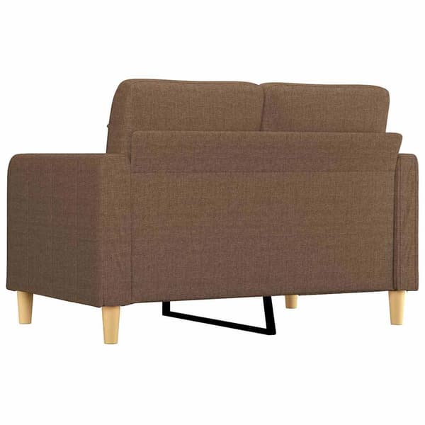 vidaXL 2-sitssoffa, brun, 120 cm, klädd i tyg