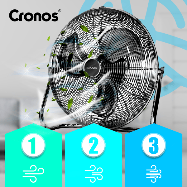 Cronos KYT-30D1 Golvfläkt Svart
