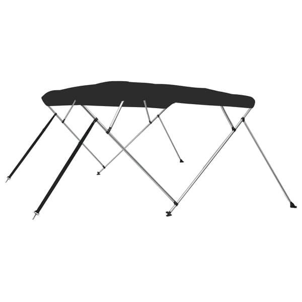 vidaXL Bimini-top til både, 4 stævner, sort, 243x196x137 cm