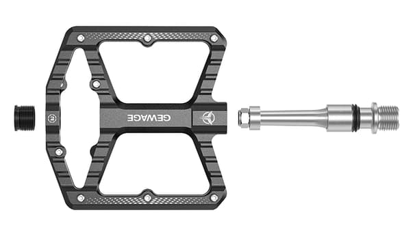 Gewage Aluminium Forseglede Lejer Platform Cykelpedaler Sort