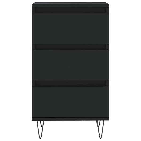 vidaXL kommode, sort, 40x35x70 cm, træbaseret materiale