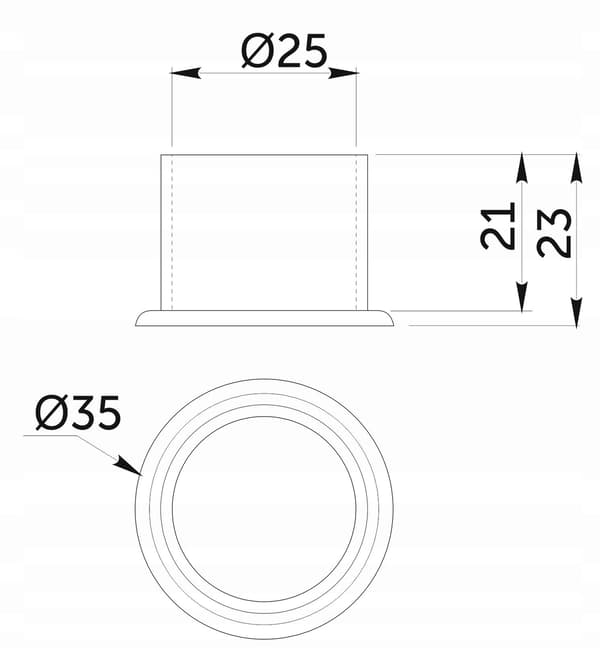 PLASTFOT FÖR RÖR 25 mm 4 st