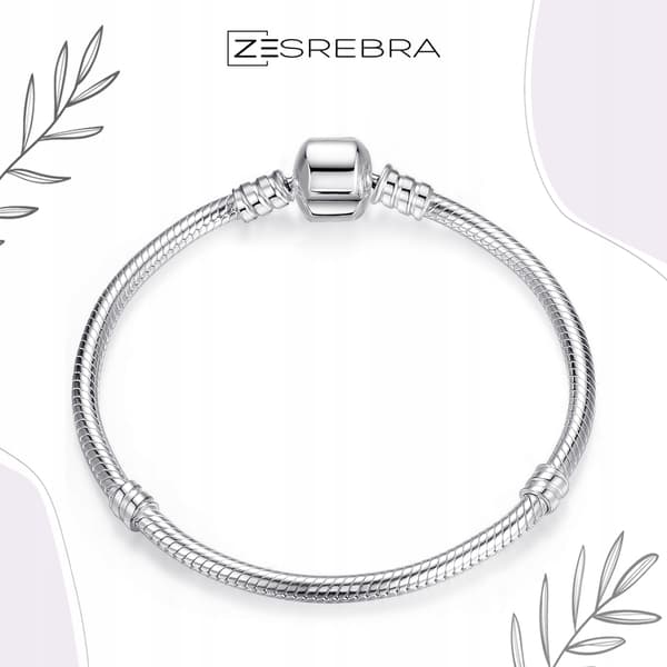 Modulärt armband för berlocker pärlor silver pr 925 5mm silver
