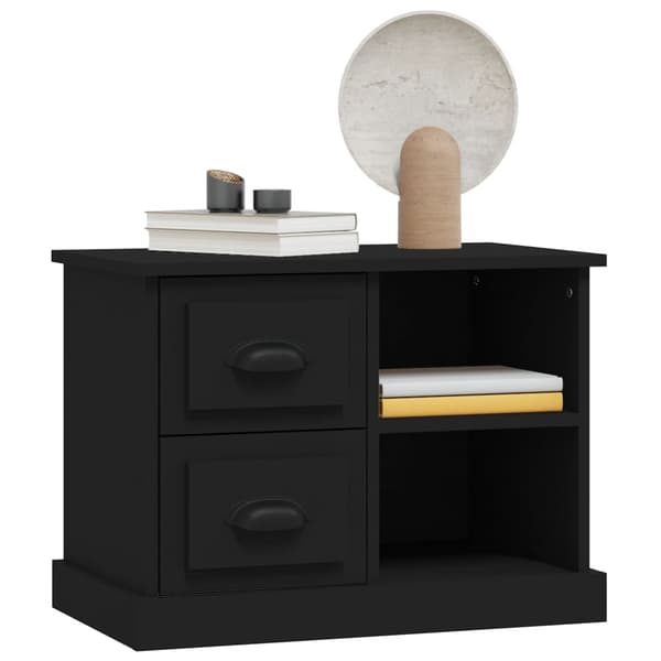 vidaXL sengebord, sort, 60x35,5x45 cm
