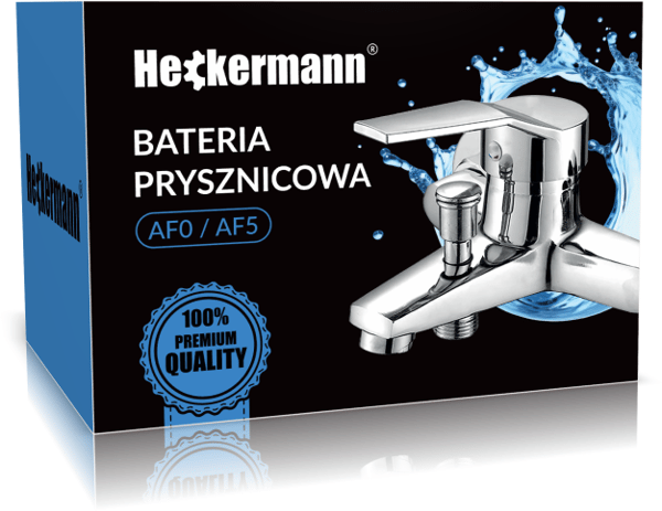 Heckermann AF5 Silver väggmonterad badkarsblandare