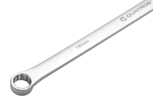 Extra lång ringnyckel med spärrskaft 90 tänder 18