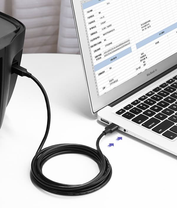 Skrivarkabel USB 2.0 - USB-B 1,5m svart