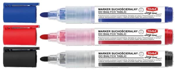LongLine whiteboardpenna + suddgummi (3 st)