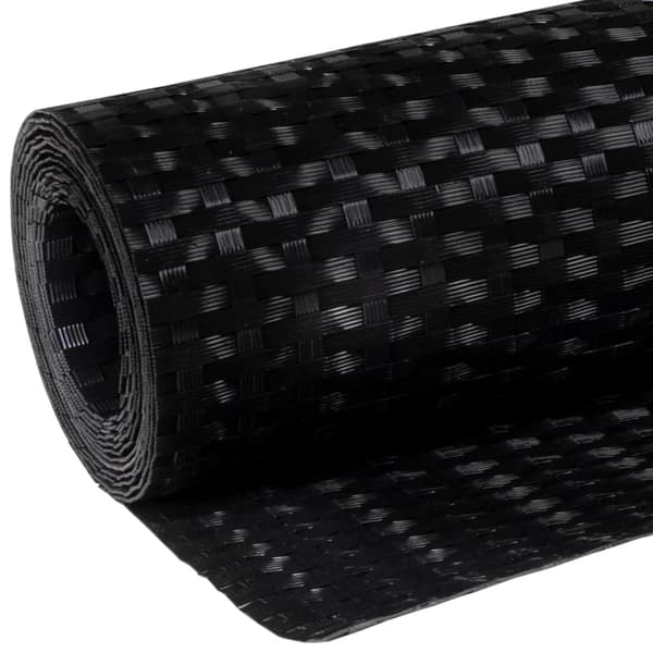 vidaXL balkonskærm, sort, 600x90 cm, polyrattan