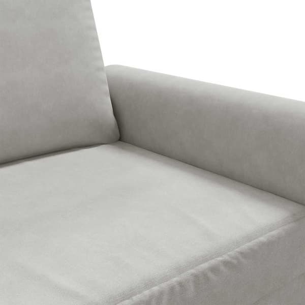 vidaXL 2-sitssoffa ljusgrå 120 cm klädd i sammet